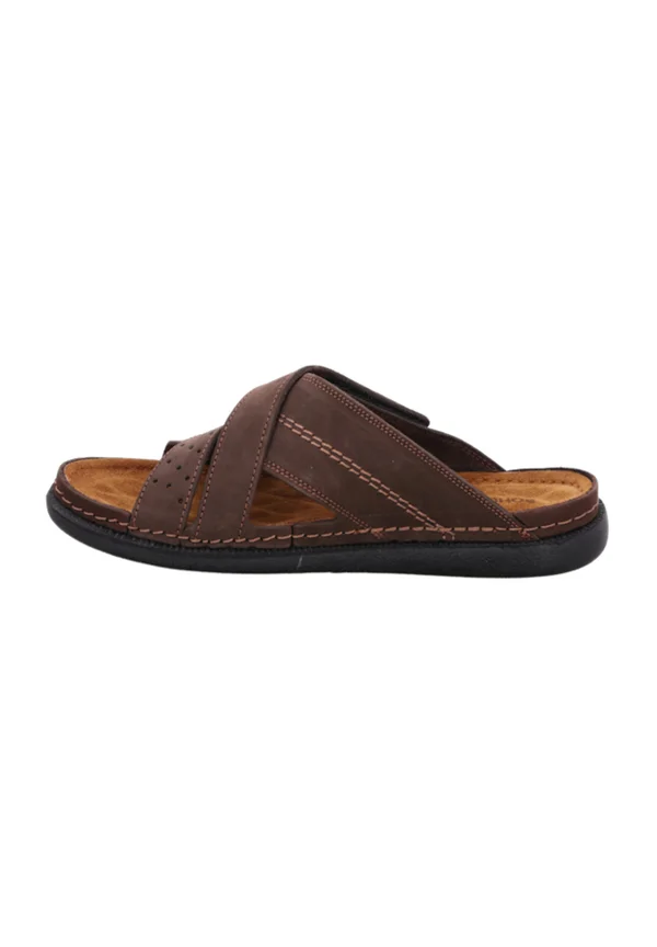Pantolette flach - bruin
