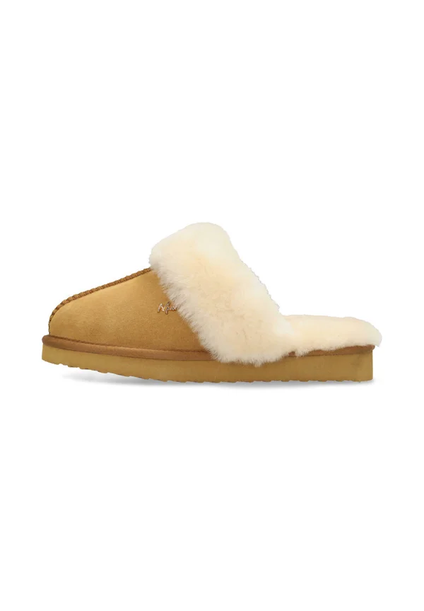 Pantolette flach - chestnut brown