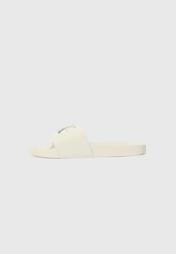 Pantolette flach - creamy white/white