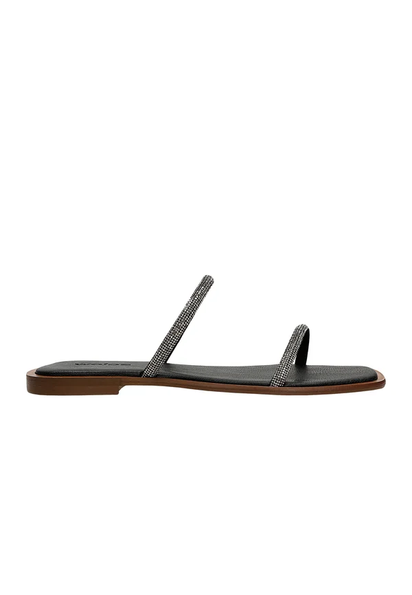 Pantolette flach - czarny