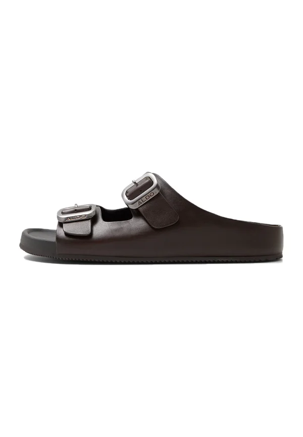 Pantolette flach - dark brown