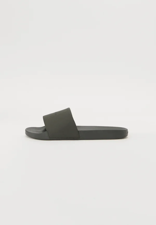 Pantolette flach - dark olive