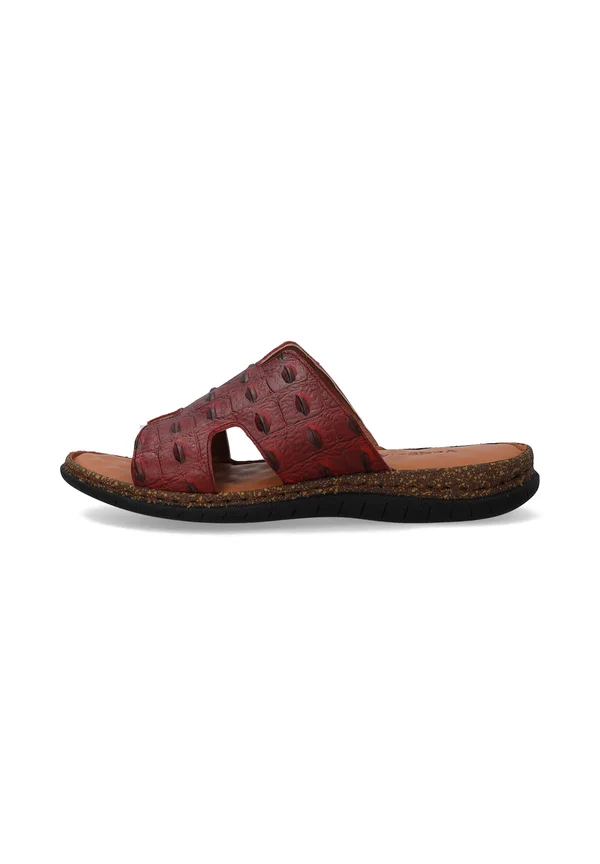 Pantolette flach - dark red