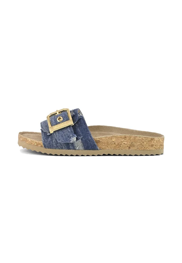 Pantolette flach - denim