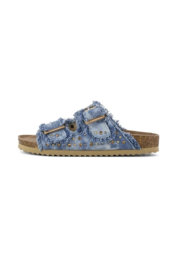 Pantolette flach - denim