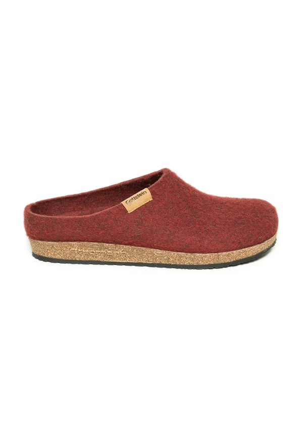 Pantolette flach - firebrick