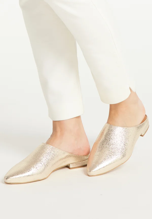 Pantolette flach - gold-coloured