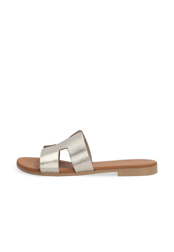 Pantolette flach - gold