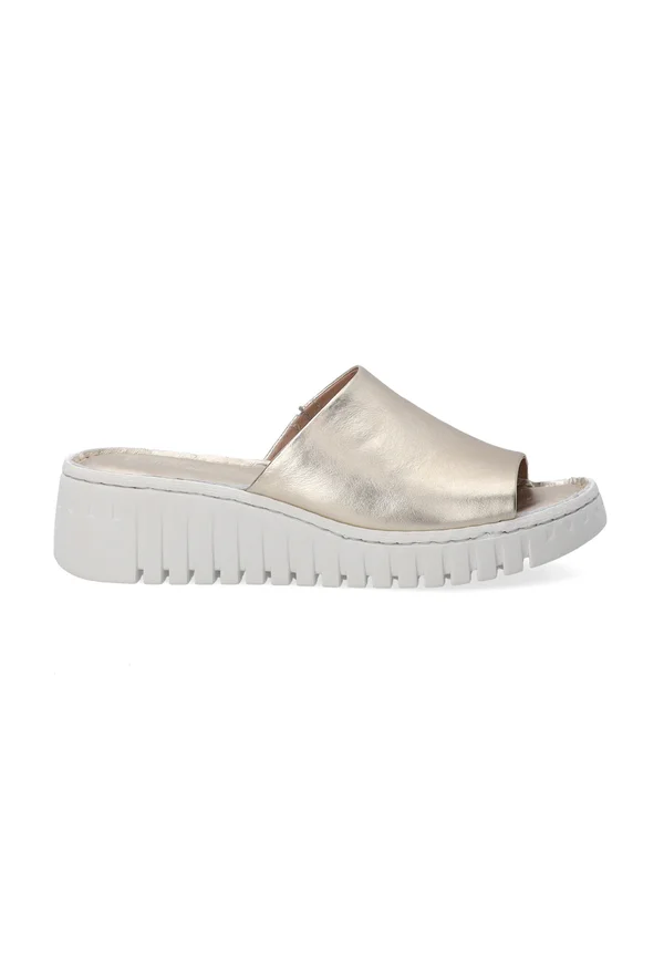 Pantolette flach - gold