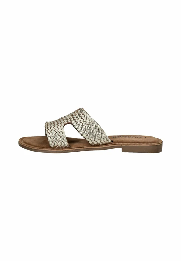 Pantolette flach - gold