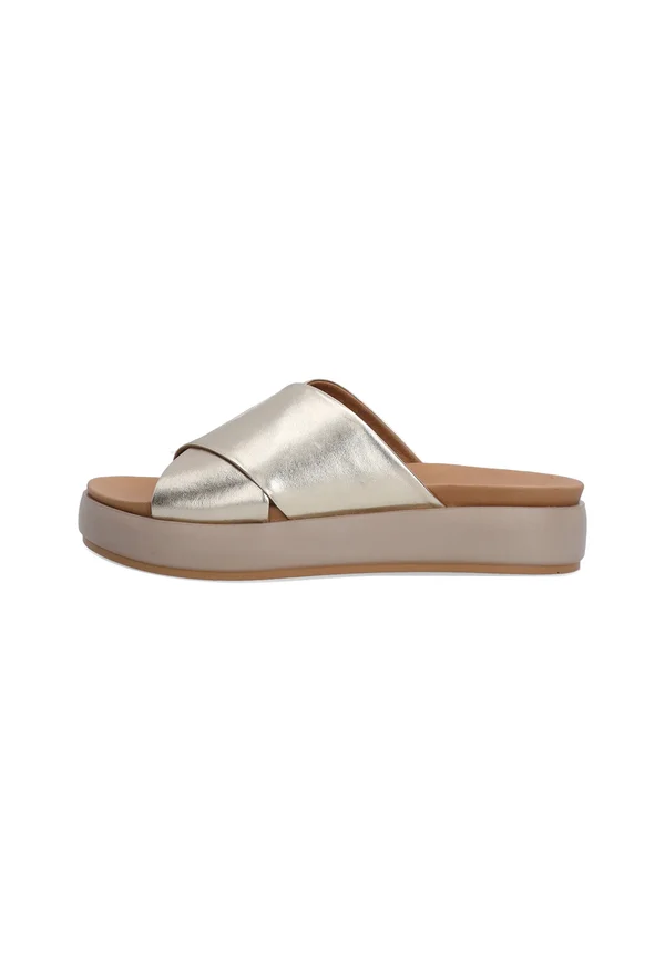 Pantolette flach - gold