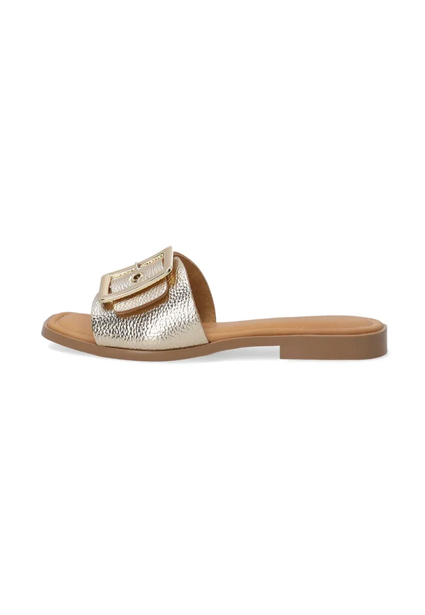 Pantolette flach - gold