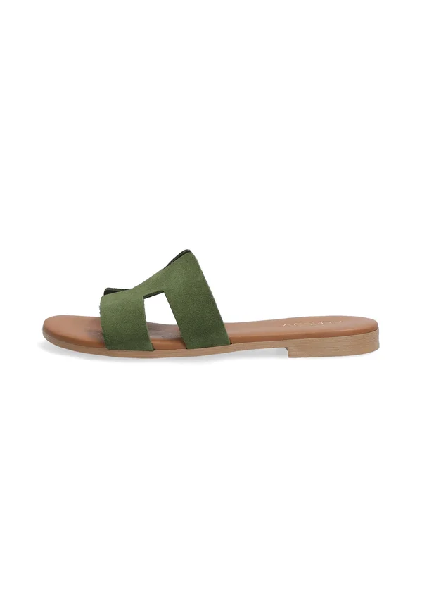 Pantolette flach - green