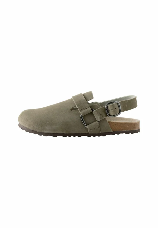 Pantolette flach - khaki green