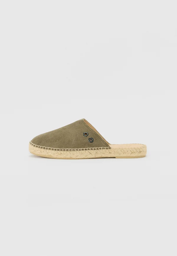 Pantolette flach - khaki
