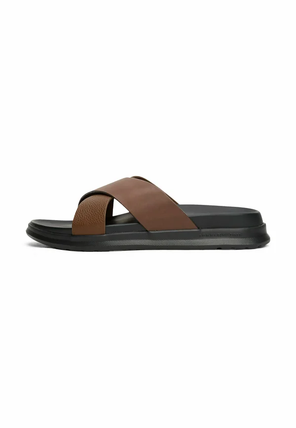 Pantolette flach - legacy brown