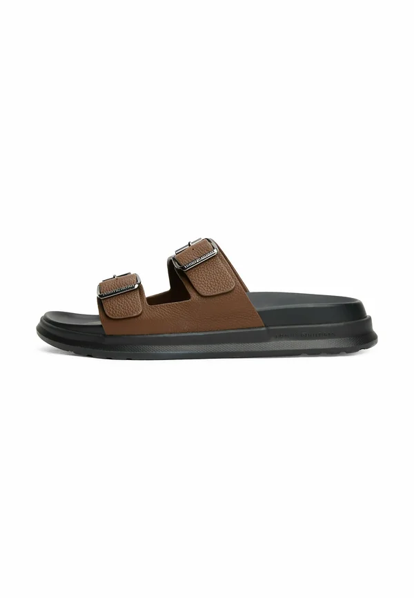 Pantolette flach - legacy brown