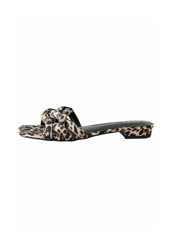 Pantolette flach - leopard