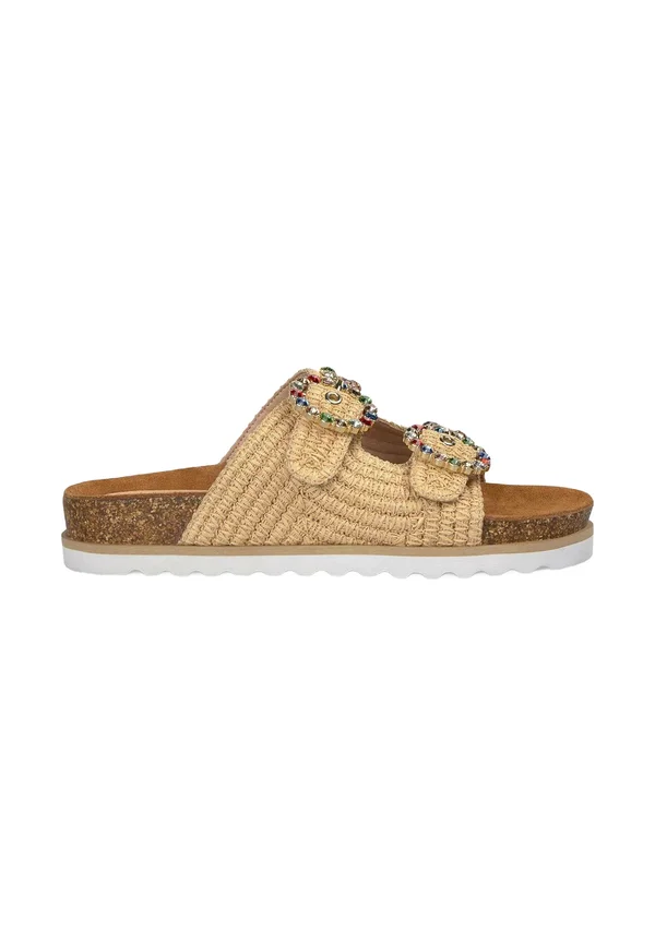 Pantolette flach - marrón claro