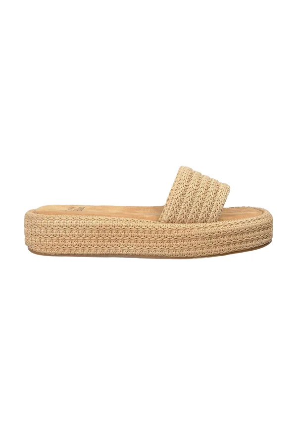 Pantolette flach - marrón