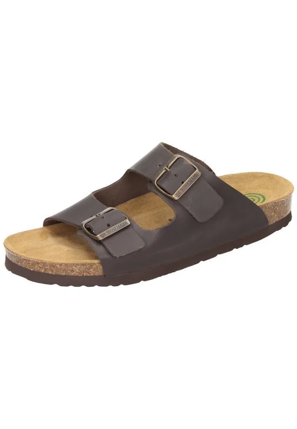 Pantolette flach - marron