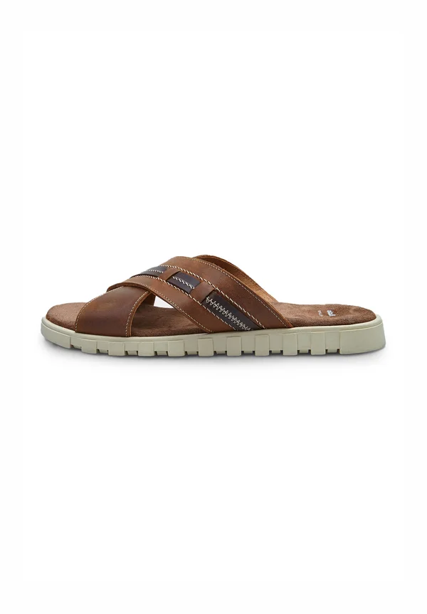 Pantolette flach - marrone