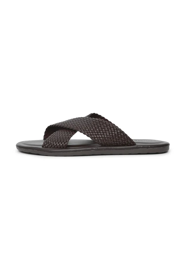 Pantolette flach - marrone