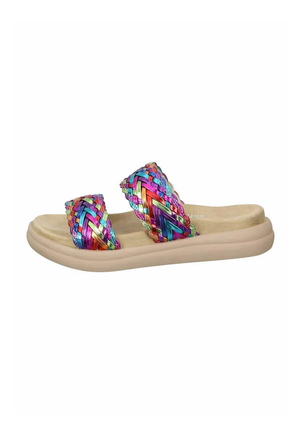 Pantolette flach - metallic multi