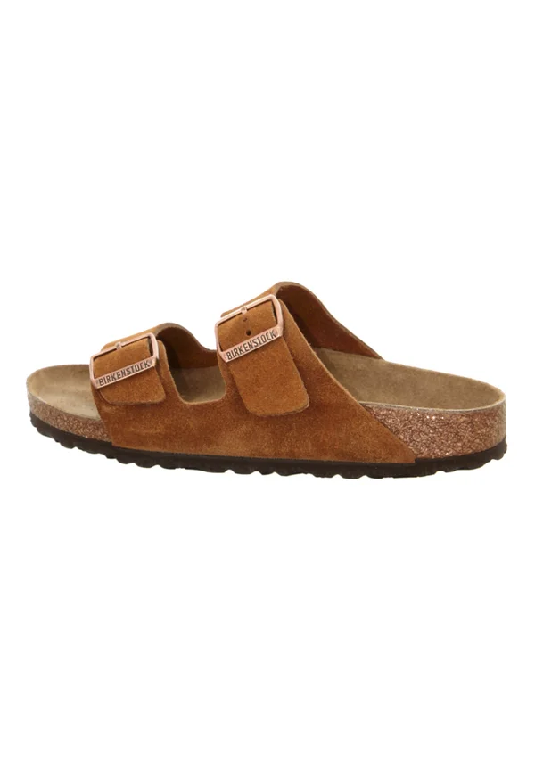 Pantolette flach - mink