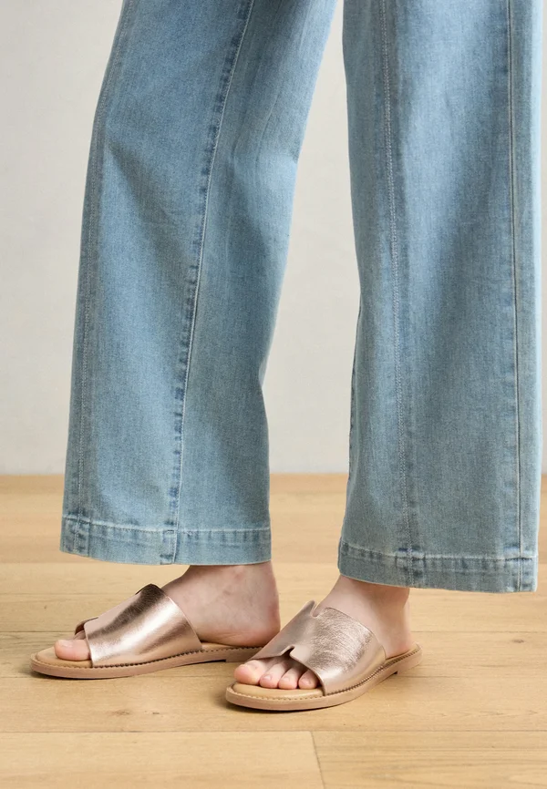 Pantolette flach - pewter