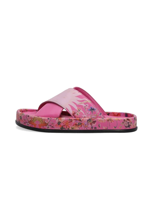 Pantolette flach - pink