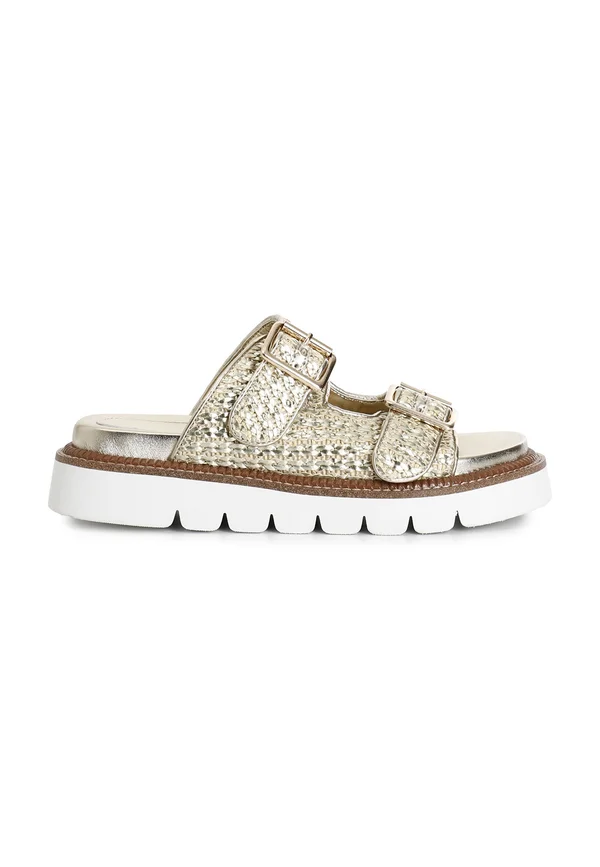 Pantolette flach - platinum