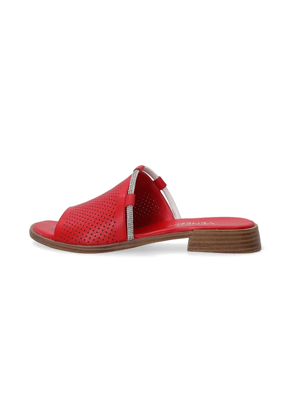 Pantolette flach - red