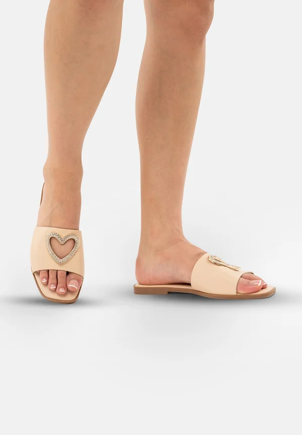 Pantolette flach - rosa