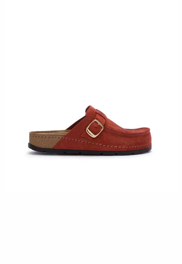 Pantolette flach - rust