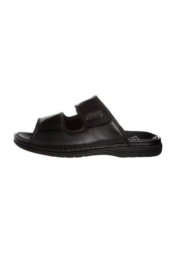 Pantolette flach - schwarz