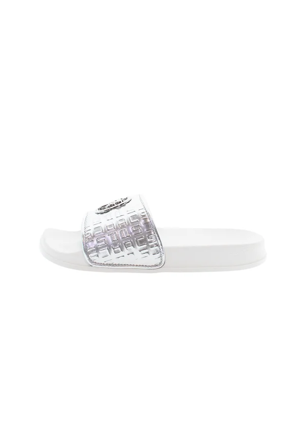 Pantolette flach - silver white