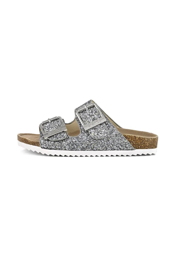 Pantolette flach - silver