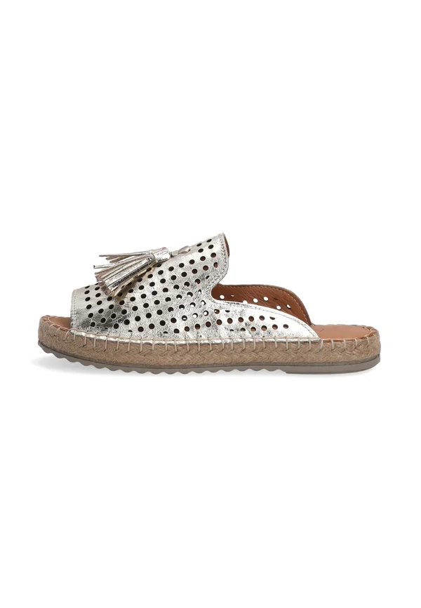 Pantolette flach - silver