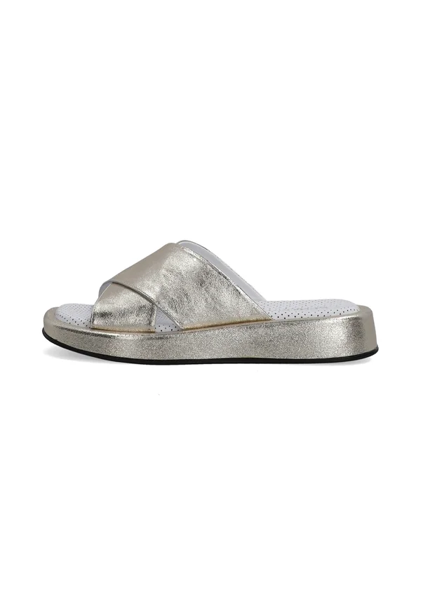 Pantolette flach - silver