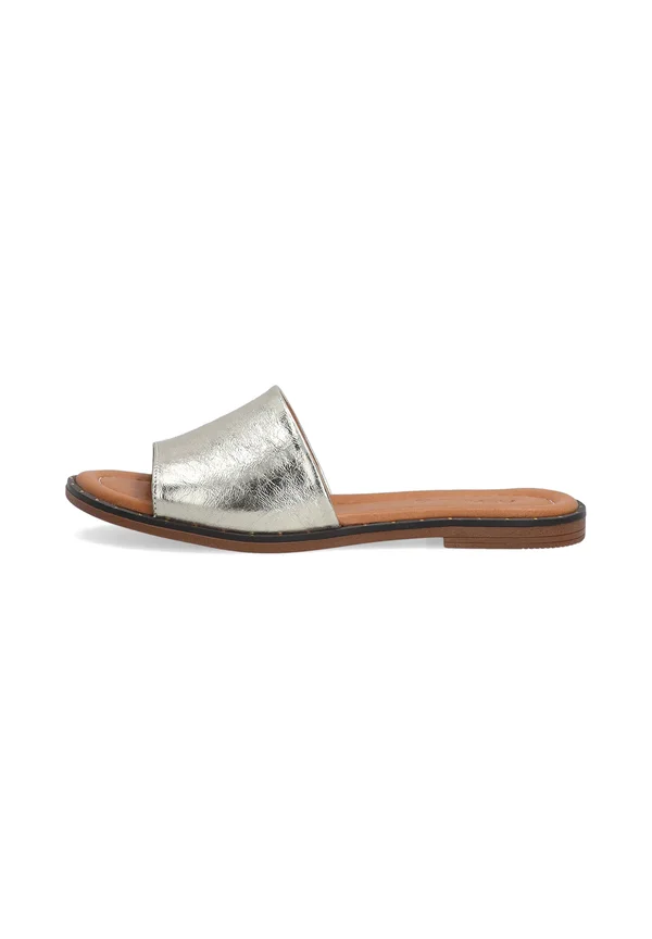 Pantolette flach - silver
