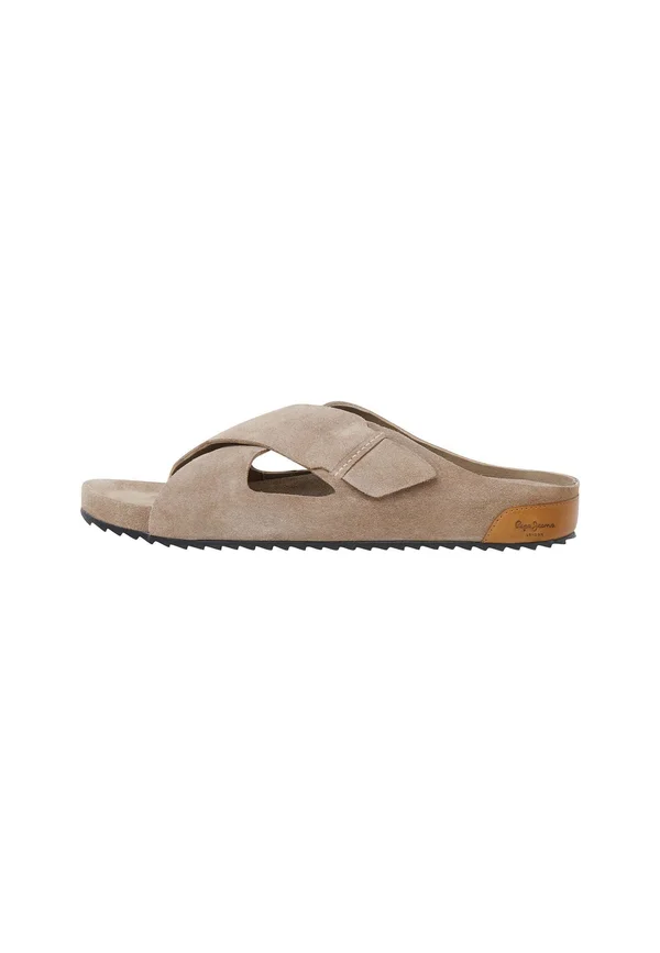 Pantolette flach - stowe beige