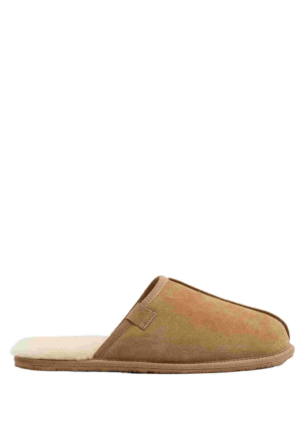 Pantolette flach - tan