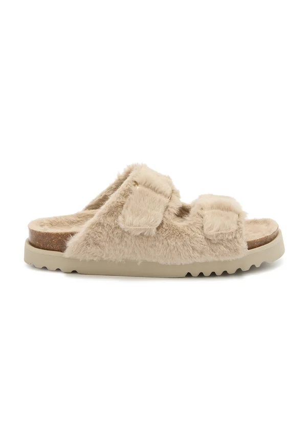 Pantolette flach - taupe