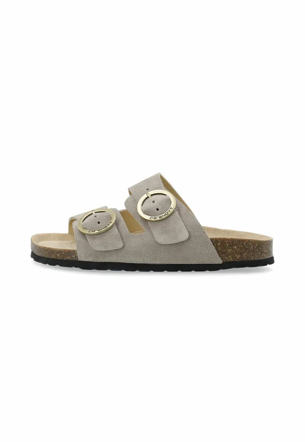 Pantolette flach - taupe