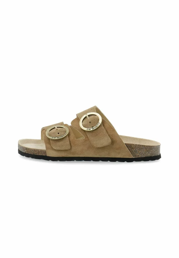 Pantolette flach - toffee