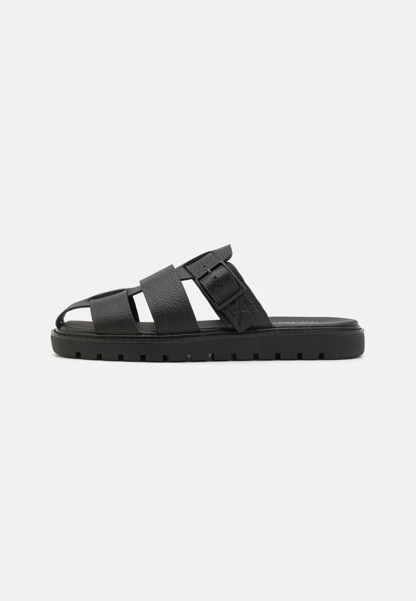 Pantolette flach - triple black