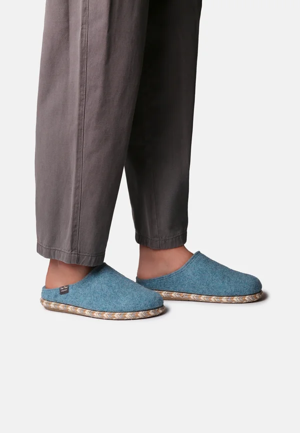 Pantolette flach - turquesa