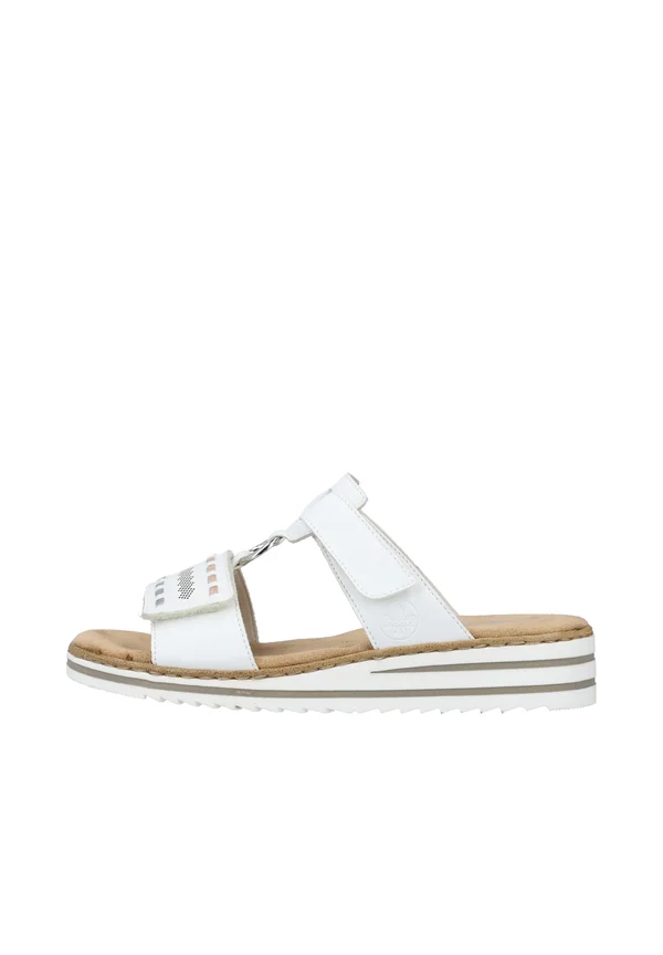 Pantolette flach - weiss