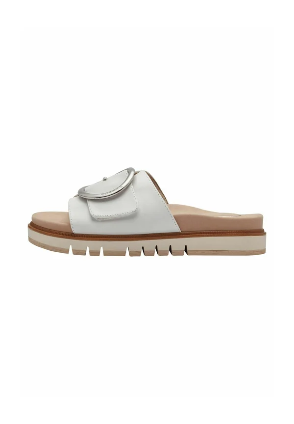 Pantolette flach - white nappa